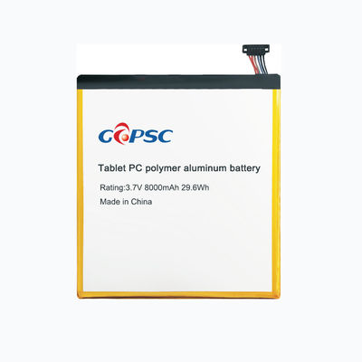 3.7V8000mAh μπαταρία πολυμερούς αλουμινίου για tablet PC