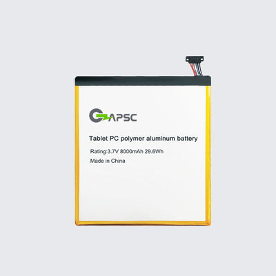 3.7V8000mAh μπαταρία πολυμερούς αλουμινίου για tablet PC